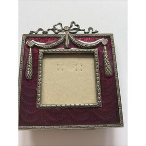Vintage 1989 Terragrafics magenta/fuchsia Enamel‎ Square Small Picture Frame